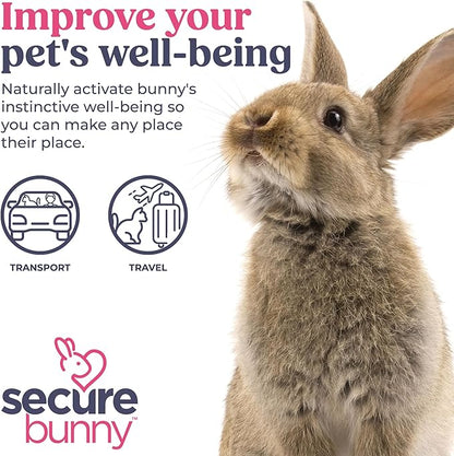 SecureBunny Transport, Water Based Calming Travel Spray, Naturally Supports Calm and Wellbeing, Naturally Relieving Anxiety and Stress