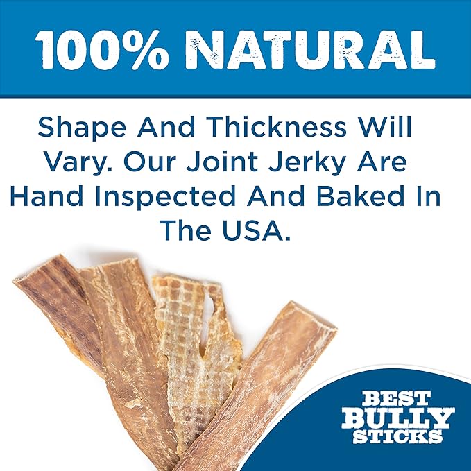 Best Bully Sticks 6 Inch Beef Jerky - 25 Count (Pack of 1) - All-Natural, High-Protein Gullet, Rawhide Alternative, Chewy Snack