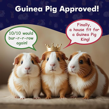 Guinea Pig Hideout - Guinea Pig Tunnel, Bunny and Rabbit Bed, Rabbits Accessories, Hamster and Chinchilla Toys, Small Animal Hideout, Ferret Bed, Hamster Chew Toys, Rabbit Hideout