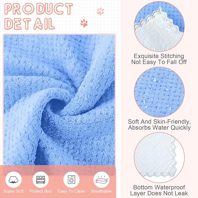 10 Pcs Guinea Pig Cage Liners Washable Rat Bedding for Guinea Pigs Controlling Absorbent Waterproof Pee Pads Blanket for Rabbits Hamster Small Animals Chinchilla(18 x 24 Inch,Multicolor)