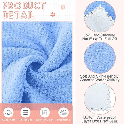 10 Pcs Guinea Pig Cage Liners Washable Rat Bedding for Guinea Pigs Controlling Absorbent Waterproof Pee Pads Blanket for Rabbits Hamster Small Animals Chinchilla(18 x 24 Inch,Multicolor)