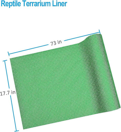 Bearded Dragon Tank Accessories, Reptile Terrarium Liner Substrate for Leopard Gecko, Snake, Lizard and Tortoise, Non-Adhesive Reptile Carpet Bedding for Reptile Tank, Green