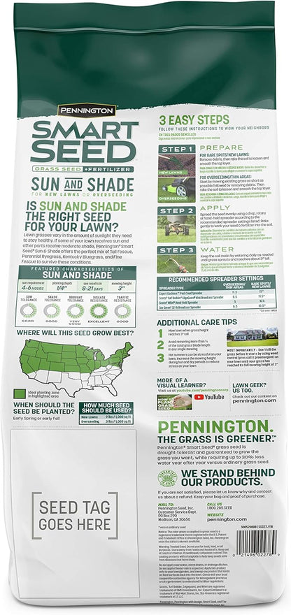 Pennington Smart Seed Sun and Shade Grass Mix 7 lb