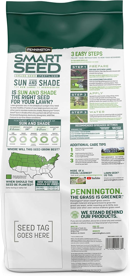 Pennington Smart Seed Sun and Shade Grass Mix 7 lb