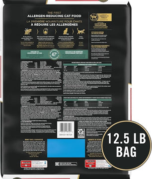 Purina Pro Plan Allergen Reducing, Sensitive Skin & Stomach, High Protein Cat Food, LIVECLEAR Turkey and Oatmeal Formula - 12.5 lb. Bag