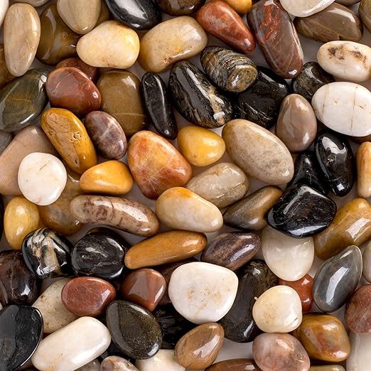 10 lbs River Stones and Pebbles can be Used for Gardening; Aquarium Rocks and Gravel are Suitable for Fish Tank decorationsand Sand Pebbles