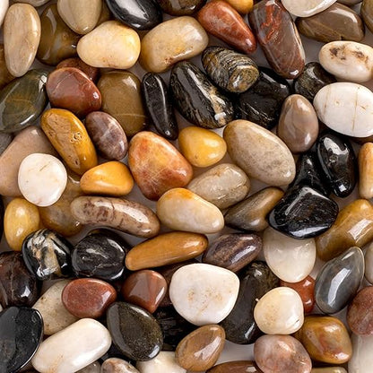10 lbs River Stones and Pebbles can be Used for Gardening; Aquarium Rocks and Gravel are Suitable for Fish Tank decorationsand Sand Pebbles