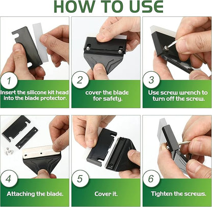 24.5’’ Professional Algae Scraper, Aquarium Blade Cleaner with 10 Pcs Replaceable Blades Stubborn Algae, Suitable for Water Tank Size Above 30 Gallons