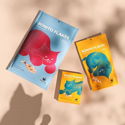 Premium Bonito Flakes Treats for Cats & Dogs – 100% Wild-Caught, Single-Ingredient, High-Protein, All-Natural – No Additive, Grain-Free – Single-Ingredient – Large Flakes – 4.0oz