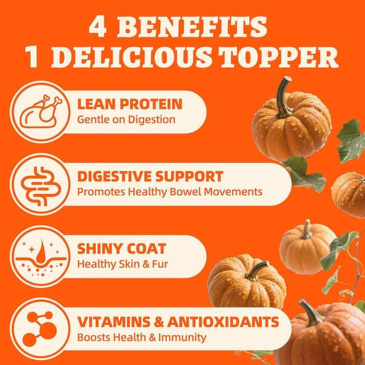 Wellix Chicken & Pumpkin Raw Treat – Freeze Dried Chicken Snacks, Pet Food Topper, Grain Free, Crunchy Cat Treats for Indoor Cats - for Small, Medium & Large Cats & Dogs