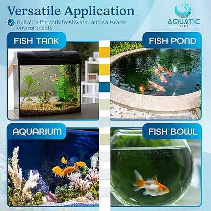 9-in-1 Aquarium Water Test Kit - 100 Freshwater & Saltwater Test Strips | Fish Tank Kit for pH, Nitrate, Nitrite, Hardness, Chlorine, Iron, Copper, Alkalinity, Carbonate | Quick & Reliable Results