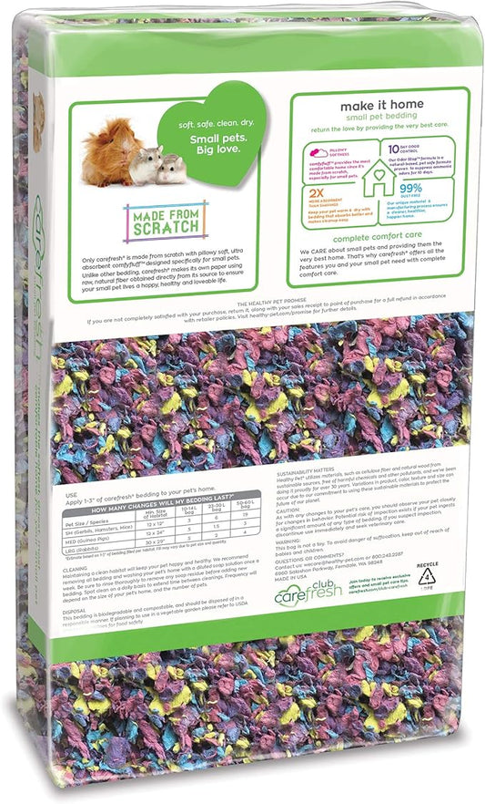 Carefresh 99% Dust-Free Confetti Natural Paper Small Pet Bedding with Odor Control, 23 L (Pack of 2)