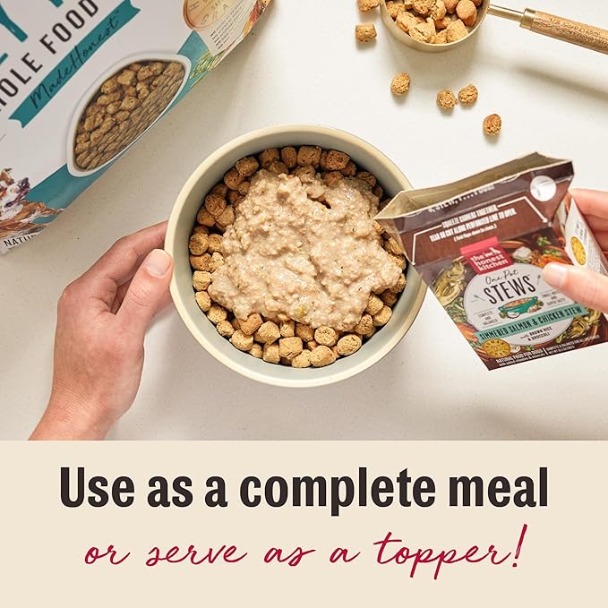 The Honest Kitchen Human Grade One Pot Stews Wet Dog Food - Slow Cooked Chicken Stew with Sweet Potato, Spinach & Apples, 10.5 Ounce Box (Pack of 6)