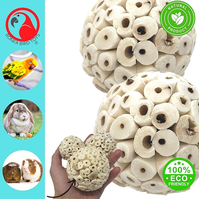 Bonka Bird Toys 2363 Pk2 Large Sola Atta Ball Bird Toys