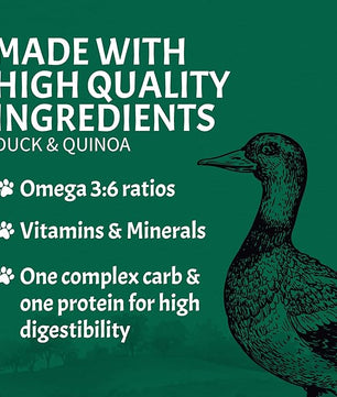 Canine Caviar - Open Sky: Duck & Teff Alkaline Dry Dog Food, Limited Ingredients, Gluten-Free, Based on Science & Research, Veterinary Alternative Diet (4.4 Pound Bag)