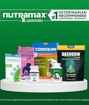 Nutramax Dermaquin Skin Support Supplement for Small to Medium Dogs and Cats, Supports Healthy Response to Allergens, with Hardy Kiwi, Omega-3s, and More, Tasty Soft Chews, 60 Count