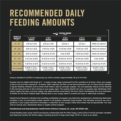 Purina Pro Plan High Protein Puppy Food DHA Lamb & Rice Formula - 6 lb. Bag