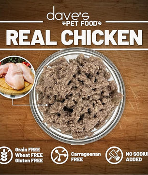 Dave's Pet Food Restricted Sodium Diet for Dogs, Chicken Pate Recipe, 13.2 oz Canned Dog Food, Case of 12