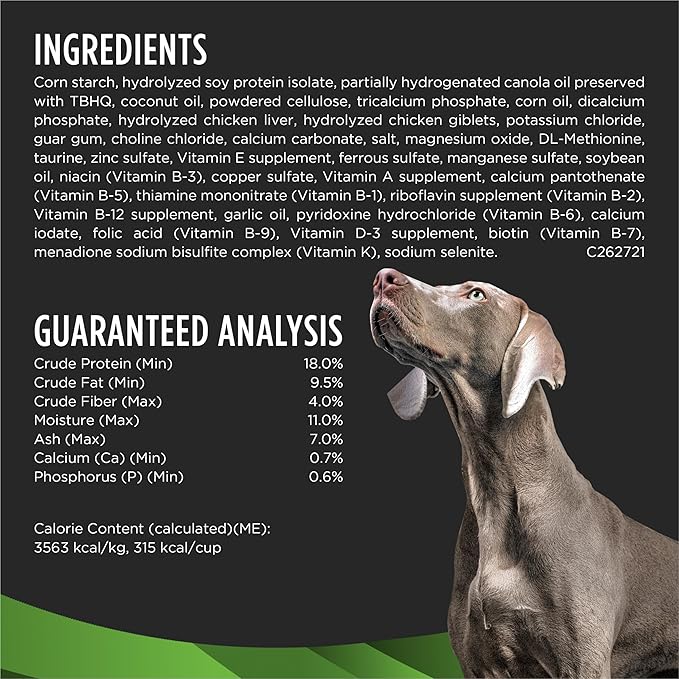 Pro Plan Veterinary Diets Purina HA Hydrolyzed Protein Dog Food Dry Vegetarian Formula - 16.5 lb. Bag