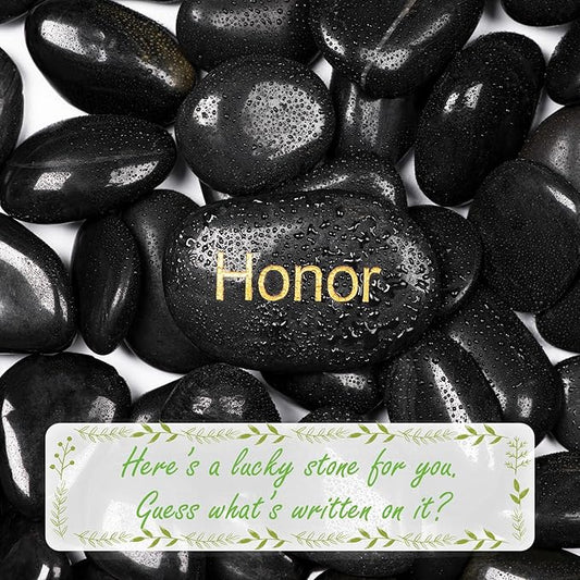 20lbs Natural River Rocks, High-Polished Pebbles for Plants Garden, 1-2 inch Decorative Stones, Ideal for Fish Tank, Vases, Crafting, Home Decor and Garden Landscaping Rocks,Black