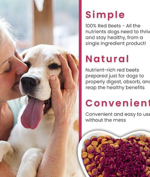 Olewo Original Red Beets for Dogs – Natural Dog Anti Itch, Dog Food Topper, Skin & Coat Support – Dehydrated Vegetables for Dogs, Dog Supplements & Vitamins, Toppers for Dogs, Fiber for Dogs, 5.5 lbs