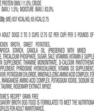 Nature’s Recipe Grain Free Wet Dog Food, Chicken & Venison Recipe, 2.75 Ounce Cup (Pack of 12)