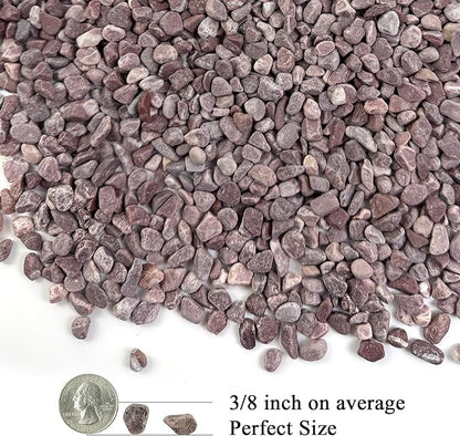 10 lbs Pebbles for Plants, 3/8 Inch Pea Gravel Stones Decorative Red River Rocks for Succulent, Cactus, Landscaping, Vases, Terrarium, Aquarium, Potted Top Dressing and Outdoor Garden