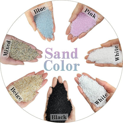 5 lbs Aquarium Silica Sand. 0.4-0.8 mm Mini Gravel Substrate for Fish Tank, Plants Potted, Fire Pits, Candle, Vase Filler and Crafts