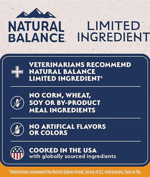 Natural Balance Limited Ingredient Adult Grain-Free Dry Dog Food, Reserve Duck & Potato Recipe, 4 Pound (Pack of 1)