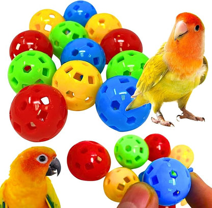 Bonka Bird Toys 1492 PK12 Mini Hard Plastic Balls, 3/4" Diameter, Durable Non-Toxic Material for Small to Medium Bird Breeds, Vibrant Colors, Ideal for DIY Bird Toys and Interactive Playtime