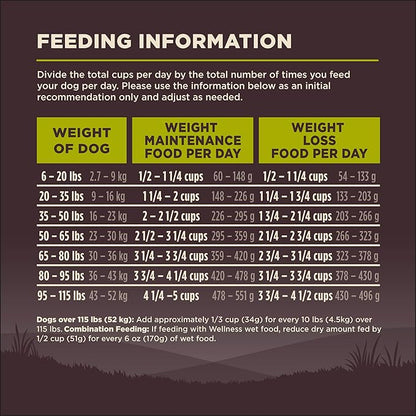 Wellness CORE Dry Dog Food, Grain-Free, High Protein, Natural, Healthy Weight Turkey & Chicken Recipe, (12-Pound Bag)