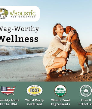 Wholistic Pet Organics Canine Complete - Dog Multivitamin Powder - 8 Oz - Daily Dog Vitamins and Supplements for Homemade Food - Immune System, Skin, Coat & Overall Health - Small and Large Breed