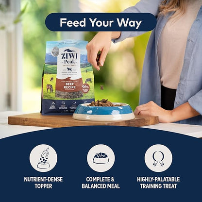 ZIWI Peak Air-Dried Dog Food, Variety Pack Trial Size: Beef + Chicken + Lamb - All Natural, High Protein, Grain Free, Limited Ingredient w/Superfoods (3.5oz Pack of 3)