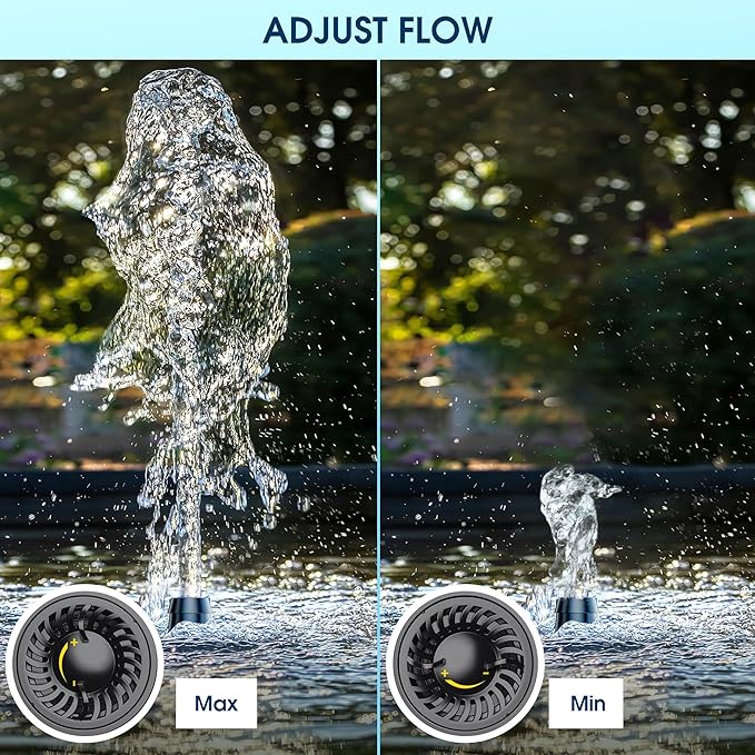 NFESOLAR Submersible Pump, 400GPH Ultra Quiet Submersible Water Pump with Dry Burning Protection 8ft High Lift for Fountains, Hydroponics, Ponds, Aquariums & More KF205