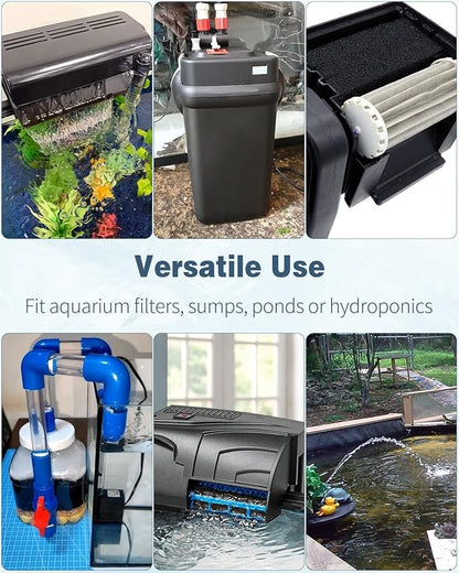 Pawfly 6 Pack Aquarium Bio Sponge Fitler Media, 6.3" x 5.5" x 0.8" Cut-to-Size Foam 40 PPI Aquarium Filter Media Pad Inserts for ML350