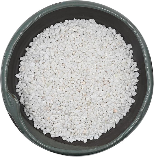 2 LBS White Pea Gravel, Natural Succulent and Cactus Gravel Pebbles, Pebbles for Indoor Plants, Natural Gardens Mulching, for Houseplants, for Aquarium Gravel, to Maintain Soil Aeration(4-6mm)