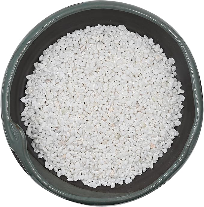 5 LBS White Pea Gravel, Natural Succulent and Cactus Gravel Pebbles, Pebbles for Indoor Plants, Natural Gardens Mulching, for Houseplants, for Aquarium Gravel, to Maintain Soil Aeration(4-6mm)