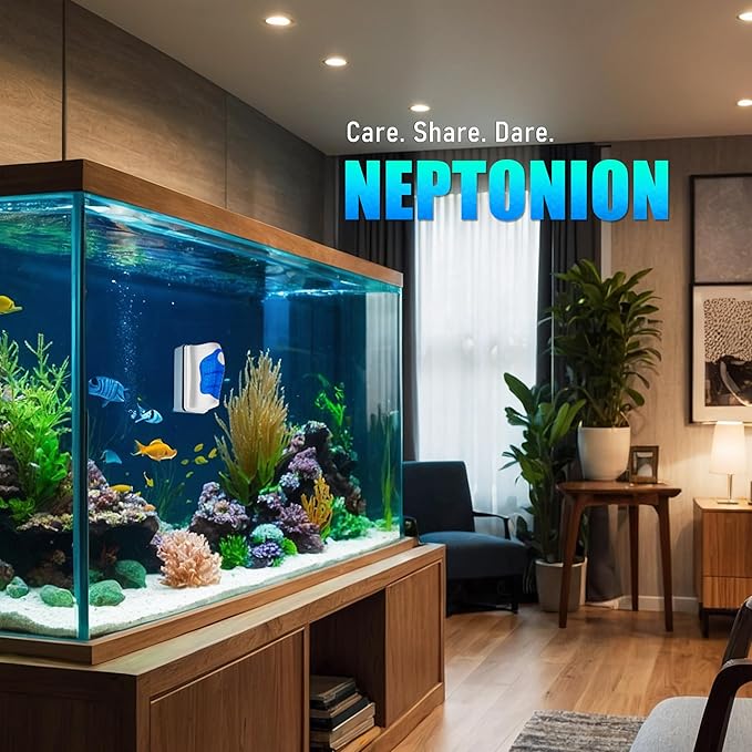 Magnetic Aquarium Fish Tank Glass Algae Scrapers Glass Cleaner Scrubber Clean [Blades Attachment, Floating, Scratch-Free, Non-Slip, Magnetizing] XL
