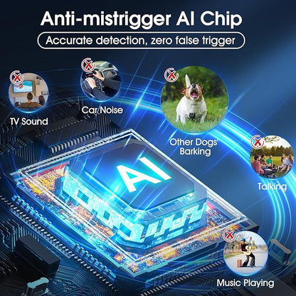 1S Stop Barking Smart Dog Bark Collar, Humane Anti Barking Device with Beep & Vibration, 7 Adjustable Sensitivity, Ultra-Light Bark Collar for Small Medium Large Dogs IP67 Waterproof Indoor Outdoor