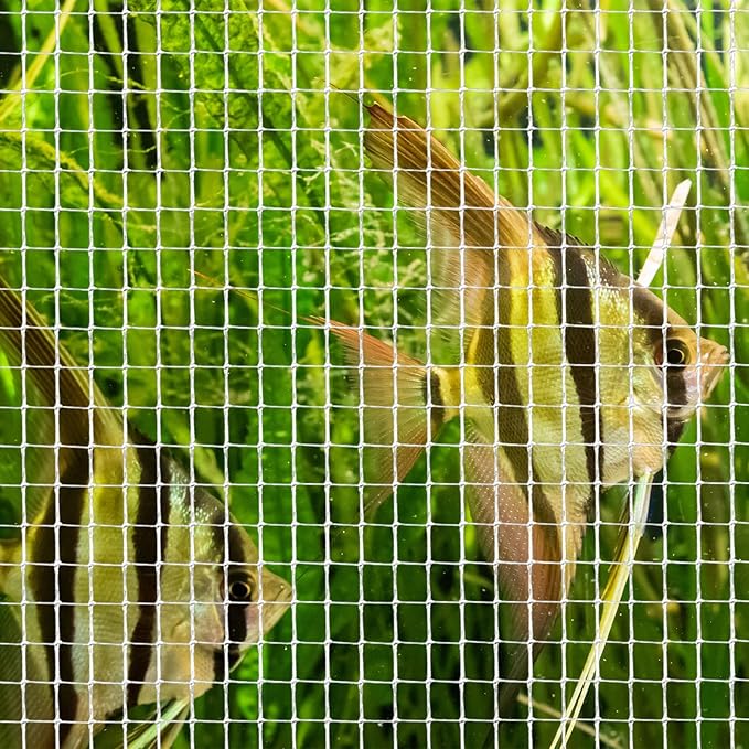 6.5 x 3.3 ft Clear Mesh Netting Aquarium Mesh DIY Fish Tank Net Transparent Fish Tank Lid Aquarium Top Cover Replacement