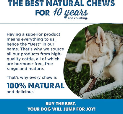 Best Bully Sticks 12 Inch Beef Jerky for Dogs - 12 Count (Pack of 1) - All-Natural, High-Protein Gullet, Rawhide Free, Chewy Treat