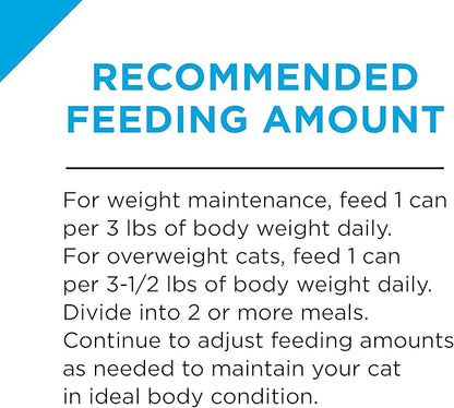 Purina Pro Plan Weight Control Pate Wet Cat Food, SPECIALIZED Weight Management Turkey & Rice Entree - (Pack of 24) 3 oz. Pull-Top Cans