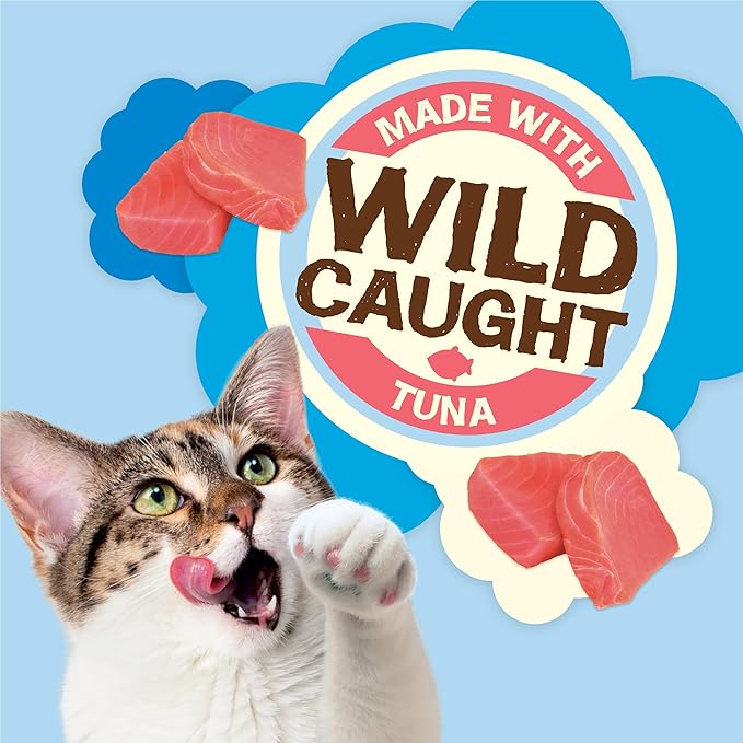 Purina Friskies Natural Cat Treats, Party Mix Natural Yums With Wild Tuna - (Pack of 10) 2.1 oz. Pouches