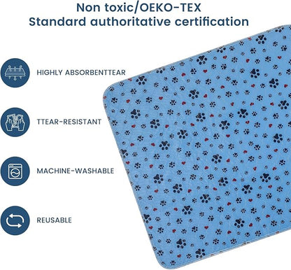 Washable Pee Pads for Dogs,4 Pack Extra Large 34"x36" Super Absorbent Reusable Puppy Pads,Non-Slip 100% Waterproof Dog Pee Pads,Pet Training Pads for Couch, Crate,Potty Training,Floor