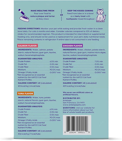 Ark Naturals, Kiss Me-Ow Lickable Variety Pack, 21 x 0.5 oz Assorted Tubes