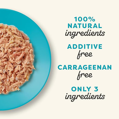 Applaws Natural Wet Cat Food, 24 Count, Limited Ingredient Canned Wet Cat Food, Tuna Fillet in Broth, 5.5oz Cans