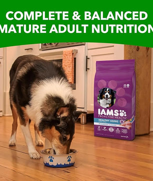 IAMS Proactive Health Healthy Aging Large Breed Dog Food for Mature and Senior Dogs with Real Chicken, 15 lb. Bag