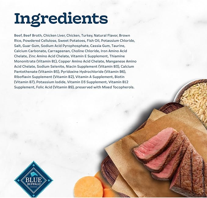 Blue Buffalo Tastefuls Wet Cat Food Paté, Made with Natural Ingredients, Beef Entrée, 5.5-oz Cans (24 Count)