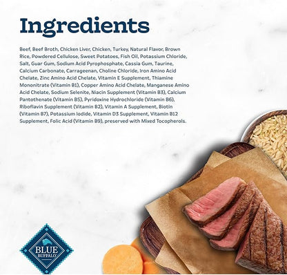 Blue Buffalo Tastefuls Wet Cat Food Paté, Made with Natural Ingredients, Beef Entrée, 5.5-oz Cans (24 Count)