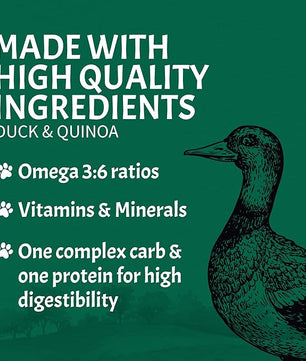 Canine Caviar - Open Sky: Duck & Teff Alkaline Dry Dog Food, Limited Ingredients, Gluten-Free, Based on Science & Research, Veterinary Alternative Diet (22 Pound Bag)